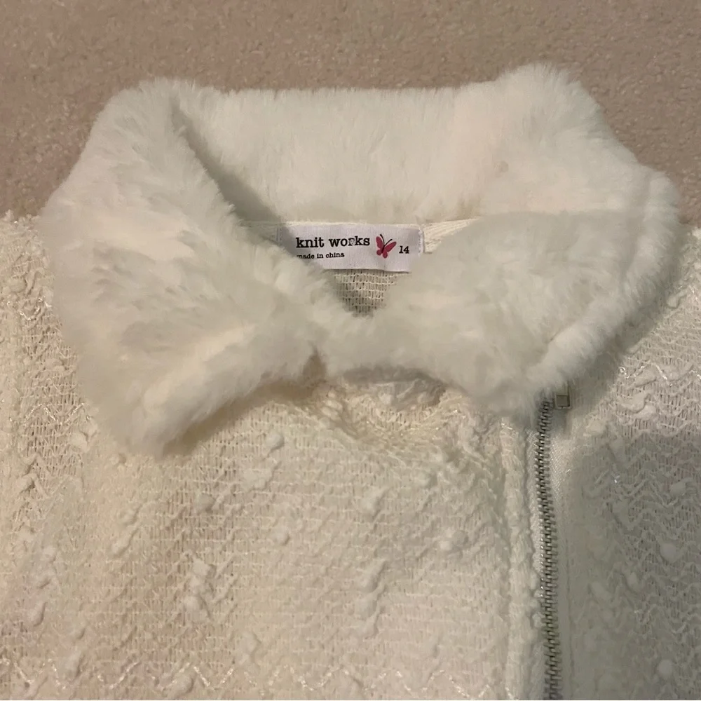 Knit works cropped sweater jacket-girls 14 NWOT